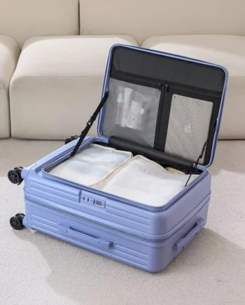 Side-opening expandable suitcase 26"
