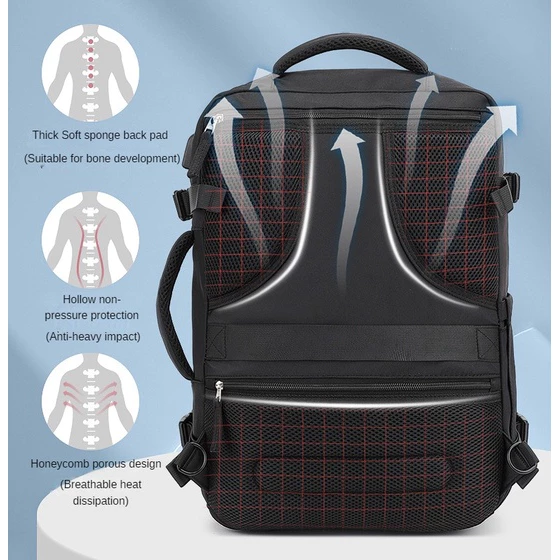 40L Travel bagpack Expandable waterproof Carry on backpack Laptop 15.6 inch