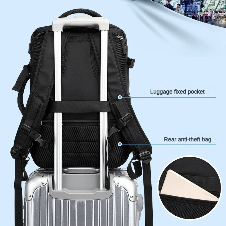 40L Travel bagpack Expandable waterproof Carry on backpack Laptop 15.6 inch